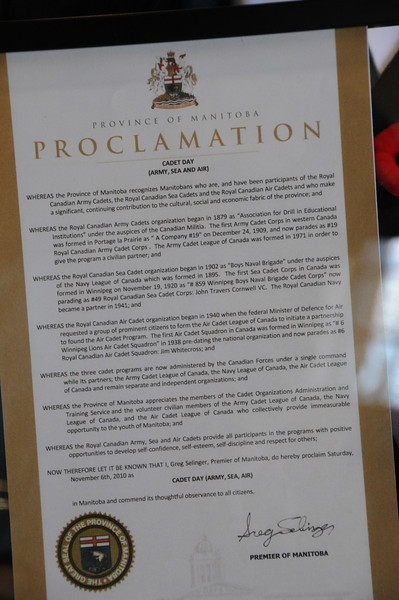 Cadet Day Proclamation
